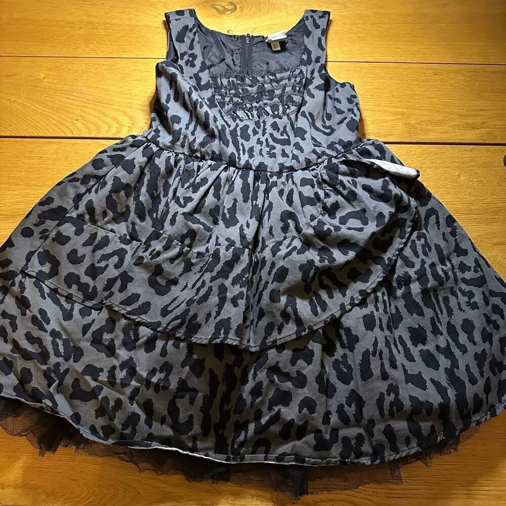 Harajuku cheetah dress gray black 10